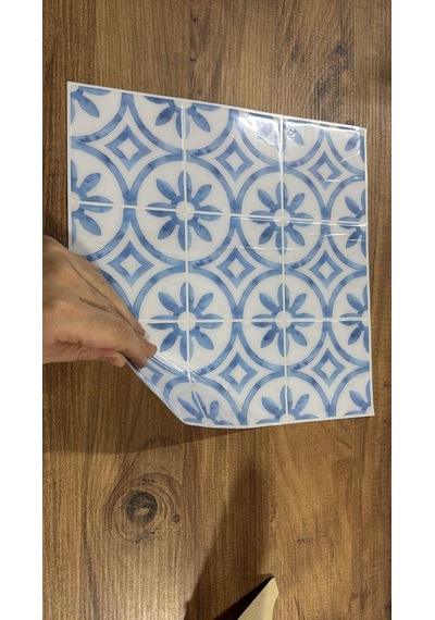 30 30cm Azurya Mavi Epoksi 1 Adet 3d Yapışkanlı Duvar Paneli Kağıdı Sticker Mutfak Banyo Salon Ofis Açık Mavi