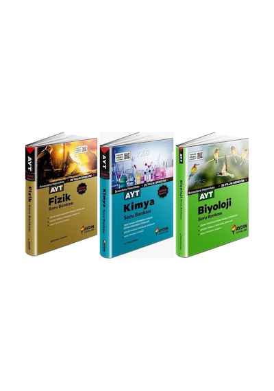 Aydın Ayt Fizik + Kimya + Biyoloji Soru Seti 3 Kitap 2023