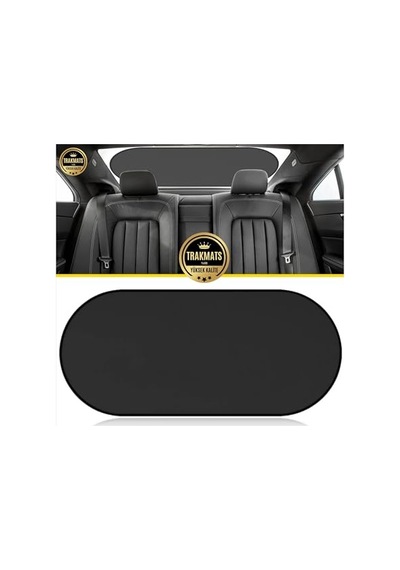 Trakmats Opel Corsa D 2006-2014 İle Uyumlu Oto Arka Cam Güneşlik, Oval Tül Vantuzlu, 100x50 Cm, Siyah