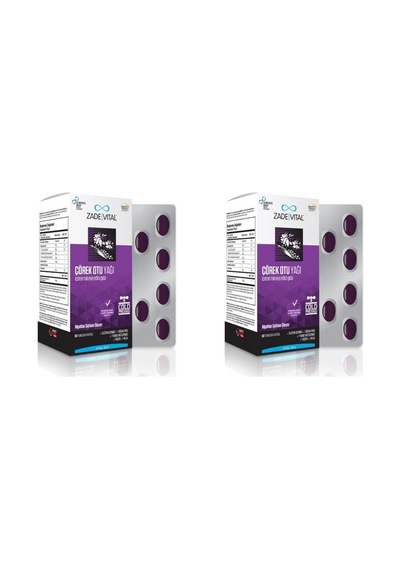 Zade Vital Çörek Otu Yağı 900 Mg 60 Yumuşak Kapsül 2 Adet