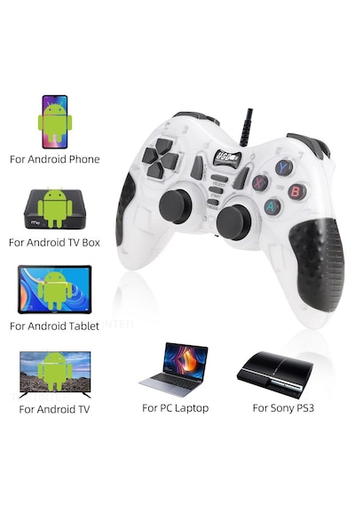 Mt40 Çift Analoglu Kol Usb Pc Bilgisayar Ps3 Oyun Kolu Gamepad La