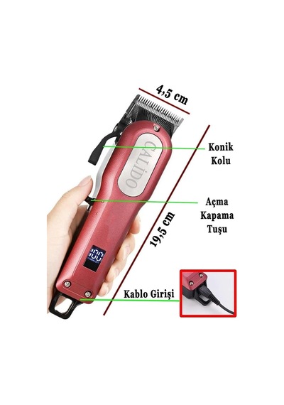 Traş Makinesi Insua Hk-700 Saç Sakal Kesme Makinesi