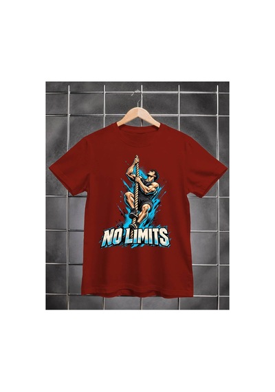 Segungear Nolimits Erkek Regular Fit Baskılı Spor Tişört Bordo - 933732725 Bordo