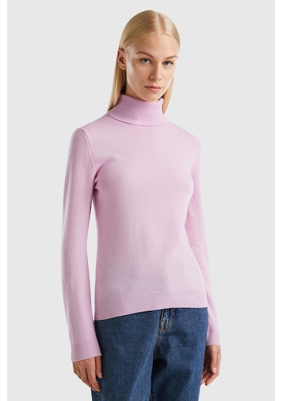 United Colors of Benetton Bn Dik Yaka Merino Kazak Sütlü Kahve