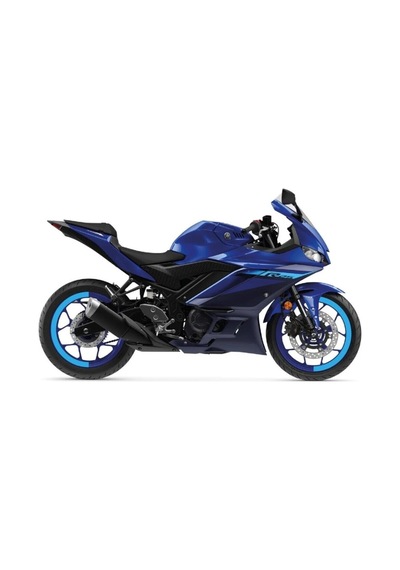 Yamaha R25 Yarım Jant Mavi Sticker Folyo Kaplama