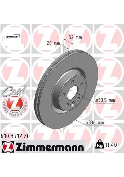 On Fren Dısk Aynası Havalı S60 Iı 10 15 S80 Iı 06 V60 I 11 15 V70 Iıı 07 15 Xc70 Iı 09 15 336cm Cap Zımmermann