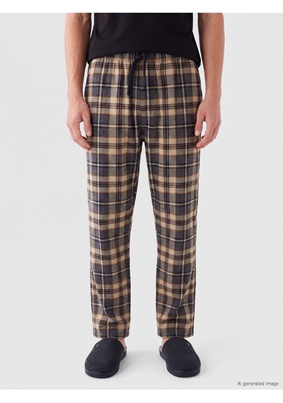 LC Waikiki Lc Waıkıkı Gri Ekose Erkek Pijama Alt