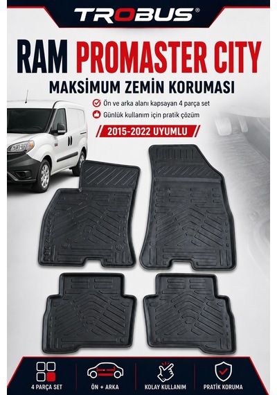 Trobus Ram Promaster City Wagon 2015-2022 2d Havuzlu Paspas