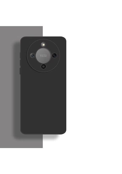 Microcase Honor Magic 8 Lite İle Uyumlu Campro Serisi Kamera Korumalı Silikon Kılıf - Al3427 Siyah