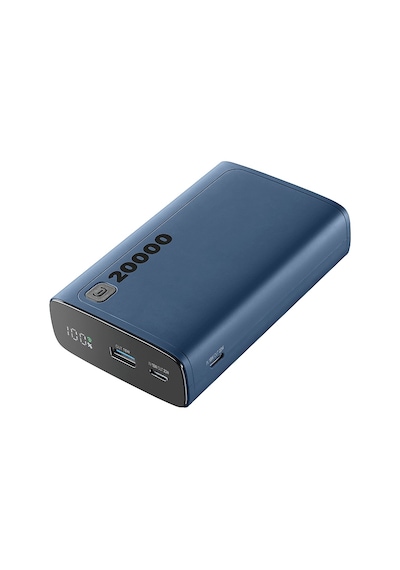 Cellularline Elite Dijital Ekranlı Pd 20W Hızlı Şarj 20.000 Mah Taşınabilir Şarj Cihazı Mavi