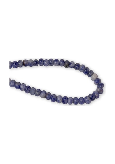 6 x 4 MM Sodalit Taşı Dizi Gümüş