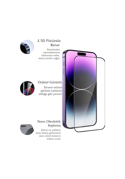 15 Tam Kapatan 9d Ekran Koruyucu Kırılmaz Cam Apple Uyumlu iPhone 15