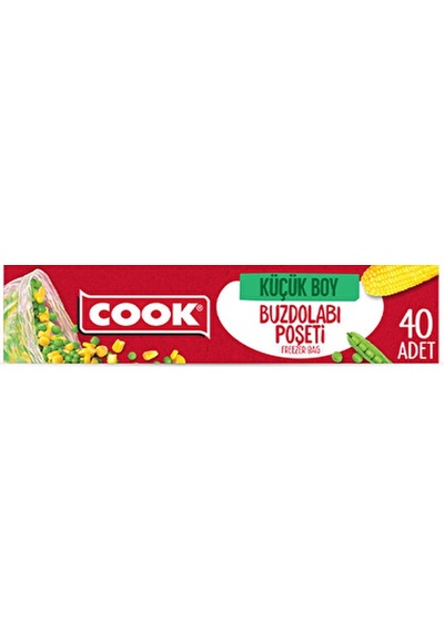 2 Adet Cook Buzdolabı Poşeti Küçük Boy 20x30 Cm 40 Yaprak