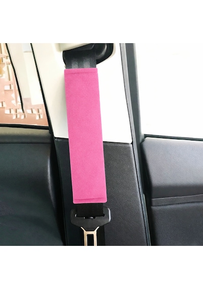 Pembe Yumuşak Emniyet Kemer Kılıfı Çift Takım