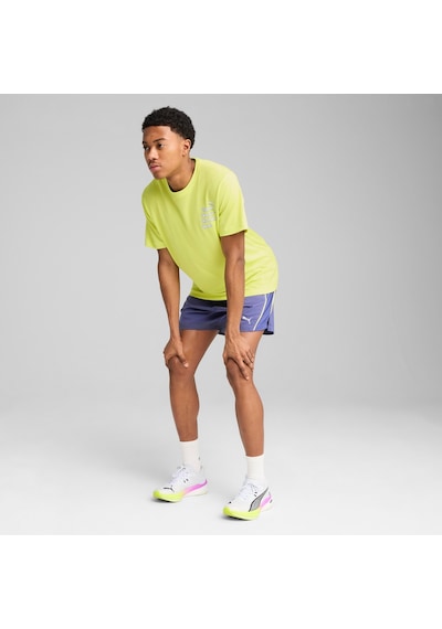 Puma Graphıcs Slogan Erkek Koşu Tişörtü 526564 39 SARI