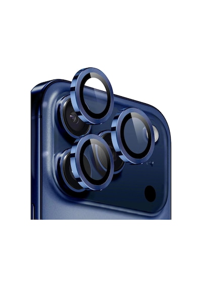 Forzacase Apple Uyumlu iPhone 17 Pro Max İle Kamera Camı Lens Koruyucu Halka Seti - Fc381 Lacivert
