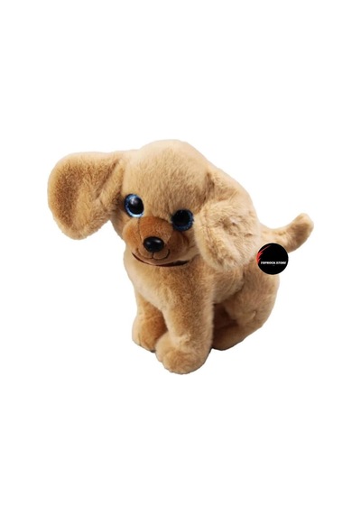 Havlayan Ayakta Durabilen Sesli Köpek Peluş Oyuncak Uyku Arkadaşı Hediyelik Peluş 35 Cm Kahverengi