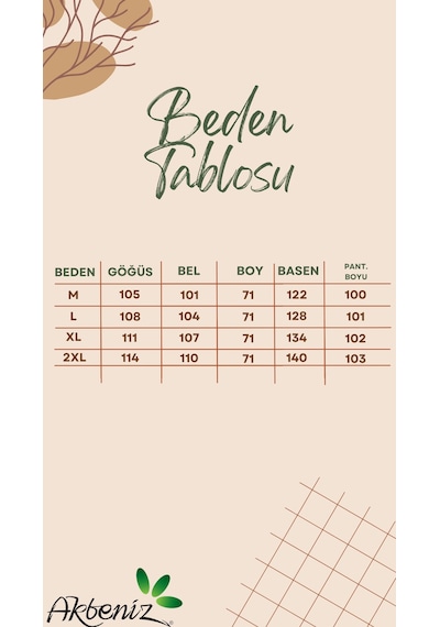 Akbeniz Erkek Penye Uzun Kol Pijama Takımı 6860 İndigo Indigo
