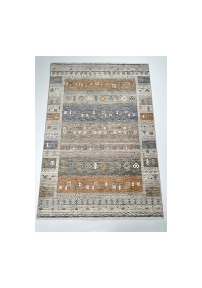 Merinos Valeria Serisi Etnik Desenli Salon Oturma Odası Halısı Hav Toz Vermez Dokuma Taban 91010-110 Krem