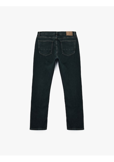 Koton Normal Bel Pamuklu Straight Fit Jean Pantolon - Mark Jean Petrol 6wam40059nd PETROL Koton Normal Bel Pamuklu Straight Fit Jean Pantolon - Mark Jean Petrol 6wam40059nd PETROL