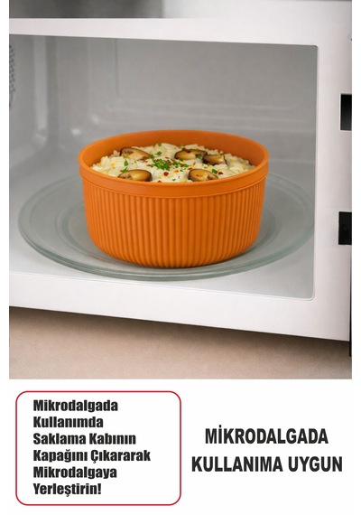 Saklama Kabı 3'lü Set 1550 - 1000 - 550ml Depolama Kutusu - Gıda Çerezlik Hobi Çok Amaçlı Box Turuncu