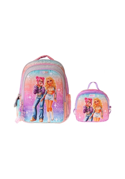 Wow Generation Star İkili Okul Çanta Seti - Pembe - Mor Star Desenli Kız Çocuk Setwg-w6033b Çok Renkli
