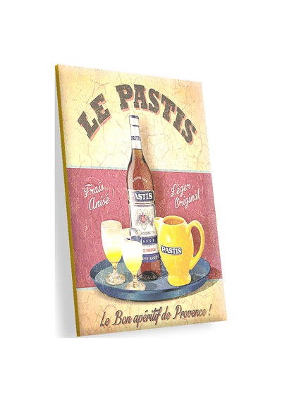 Cakasepetim Le Pastis Menü Afişi Görseli Ahşap Mdf Tablo