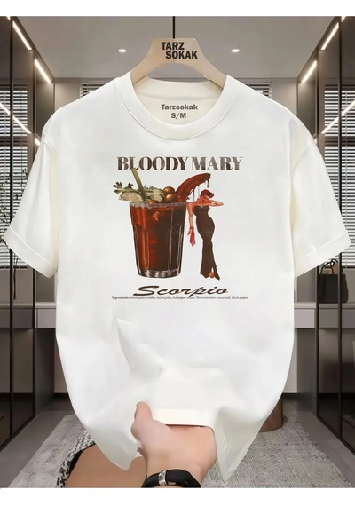 Tarzsokak Unisex Bloody Mary T-shirt Beyaz