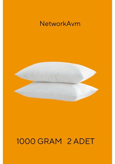 Premium Silikon Yastık 1000 Gram 2 Li Set Beyaz