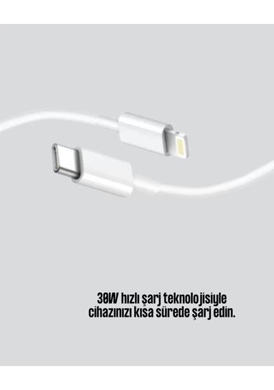 Home Aşırı Şarj Ve Pil Koruması İle Akıllı Çipli Lightning Kablo 1.2m