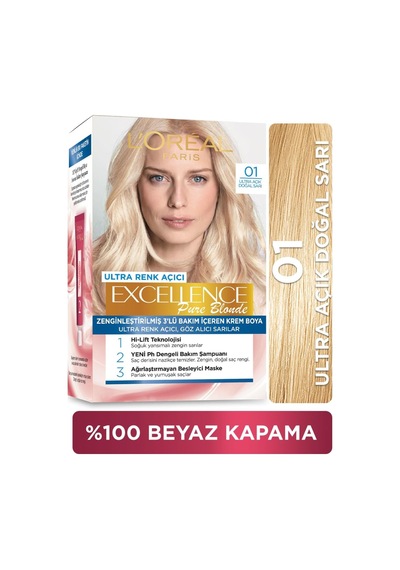 Excellence Creme Saç Boyası - 01 Ultra Açık Doğal Sarı