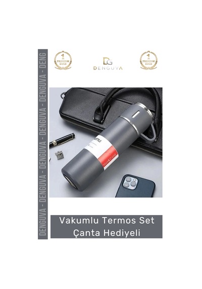 Özel Üretim Paslanmaz Çelik 3 Bardaklı Soğuk Sıcak Termos Vakumlu Termos Set Çanta Hediyeli 550 Ml Çok Renkli 84053039