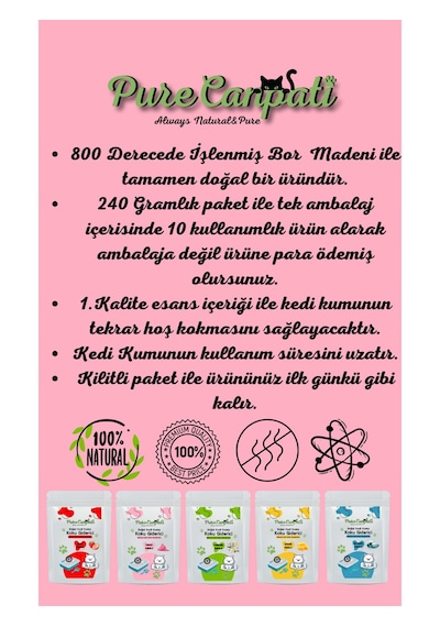 Purecanpati Kedi Kumu Koku Giderici Pudra Kokulu 240 Gr