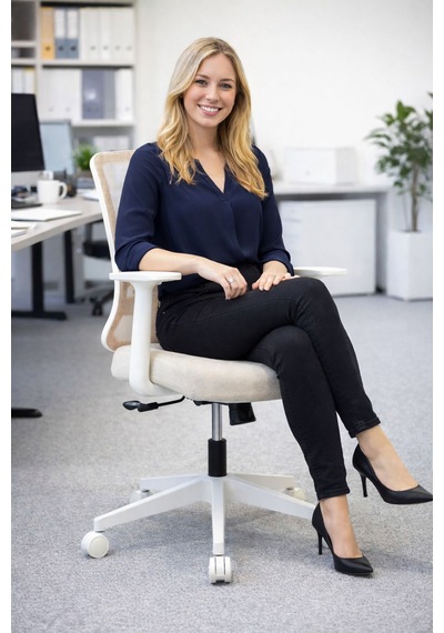 Zeon Büro Ofis Sistemleri // Comfort Latte Ofis Çalışma Koltuğu Beyaz