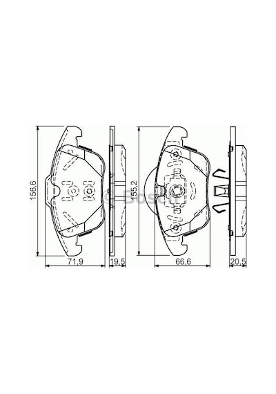BOSCH 986494246 Fren Balatası Ön S-Max 06- Mondeo IV 07- Galaxy III 06- / S60 10- S80 06- V60 V70 06- Xc70 06- / Freelander II 07-