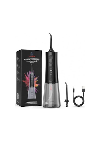 Yues Y209 Taşınabilir Ağız Duşu, Şarjlı Oral Irrigator, 300 Ml Su Hazneli Diş Duşu, 5 Modlu Diş Arası Temizleyici, Ipx7 Su Geçirmez, Usb Şarjlı, 2 Başlıklı