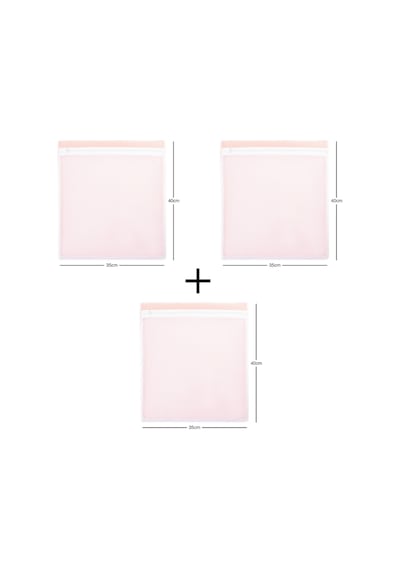 Ocean Home Textile 3'lü Pembe Renk Ayakkabı Yıkama Filesi Set