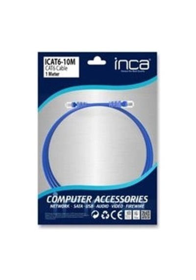 Inca Icat6- 1mt Cat6 Mavi Kablo Kdo