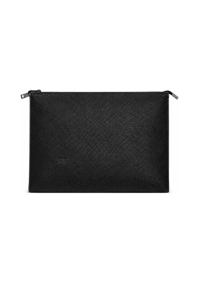 Zipcase 36x26 Cm Kalın Suni Deri Çift Dikişli Fermuarlı Laptop Ve Evrak Çantası Siyah Siyah