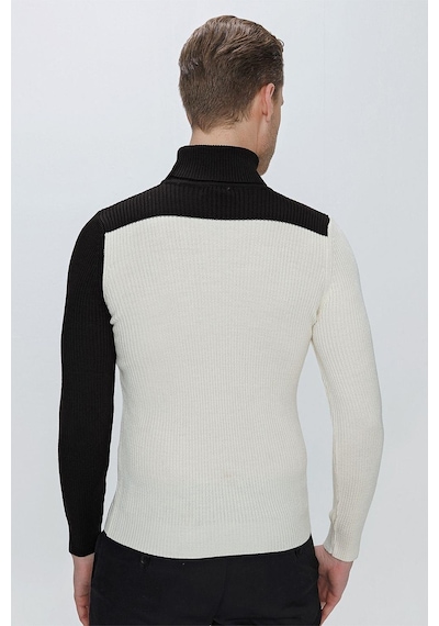 Efor Tr 842 Slim Fit Ekru Klasik Triko Ekru
