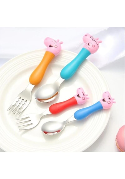 Pig Peppa 4'lü Çatal Kaşık Set