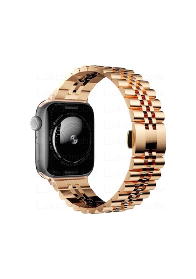 Apple Watch Uyumlu 7 6 Se 5 4 3 2 1 - 38 / 40 / 41 Mm Metal Kordon Rolex Style Kayış Jubilee Bilezik