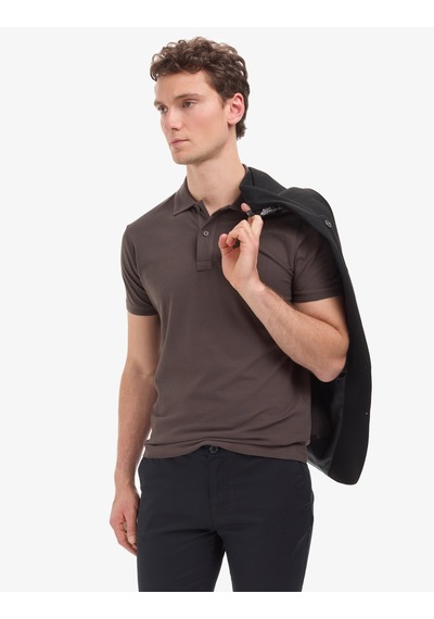 Pierre Cardin Erkek Koyu Kahverengi Tişört Basic 50321128-vr084