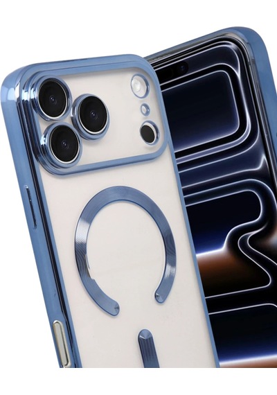 Mey İthalat Apple iPhone Uyumlu 17 Pro Max Kross Magneticsafe Kapak - Sierra Blue 11