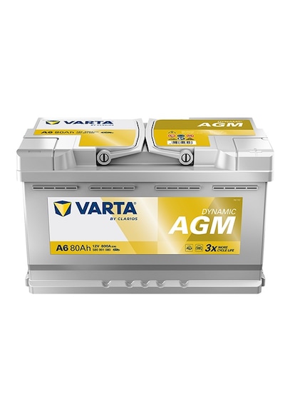 Varta A6 Dynamic Agm Start-stop 12 V 80 Ah 800 Cca Akü-yerinde Montaj