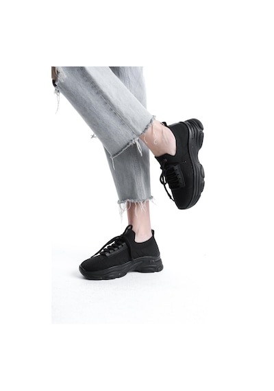 Kadın Rocco Siyah Triko Taşlı Spor Ayakkabı & Sneaker Siyah1 Siyah