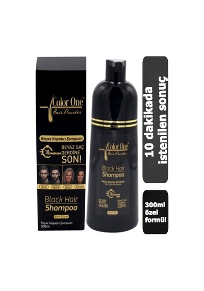 Hair Saç Siyahlaştırıcı Şampuan Boya Siyah 300ml