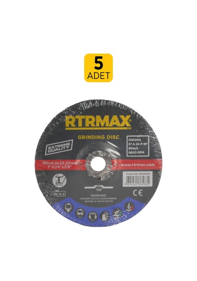 Rdg18060 Metal Taşlama Diski 180 X 3.0 X 22 Mm - 5 Adet