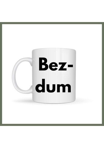 Bezos Bezdum Yazılı Minimal Tasarım Kupa Model 240 Karadeniz Mizah Temalı Baskılı Seramik Kahve Kupası Bezos1 Çok Renkli