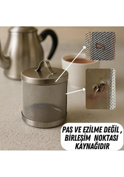 Çay Süzgeci Çaydanlık Ve Demlik Içi Süzgeç Paslanmaz Çelik 9,5 Cm
